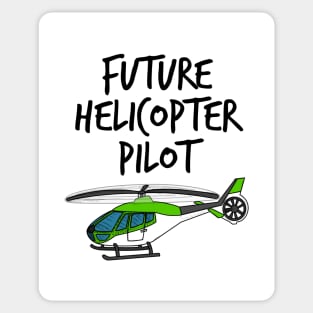 Future Helicopter Pilot Doodle (Green) Sticker